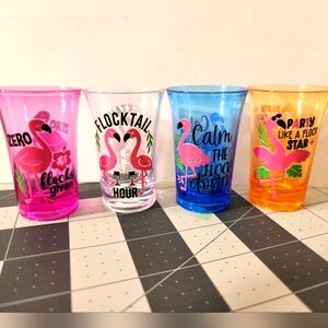 Flamingo Themed Shot Glass Set